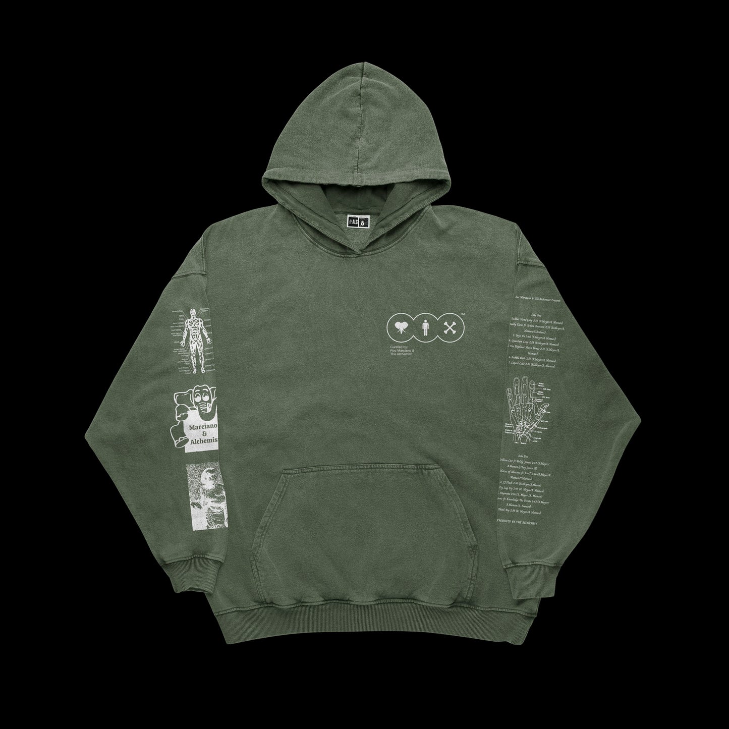 The Elephant Man's Bones (Green Hoodie)