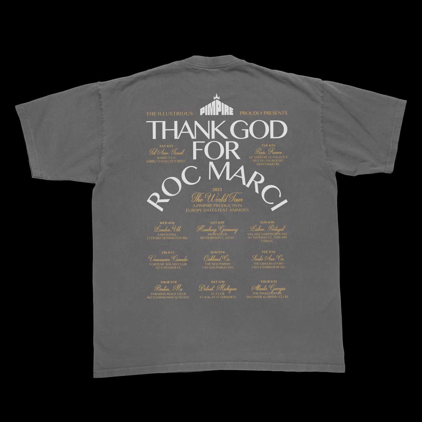 Thank God For Roc Marci Tour (Light Grey T-Shirt)