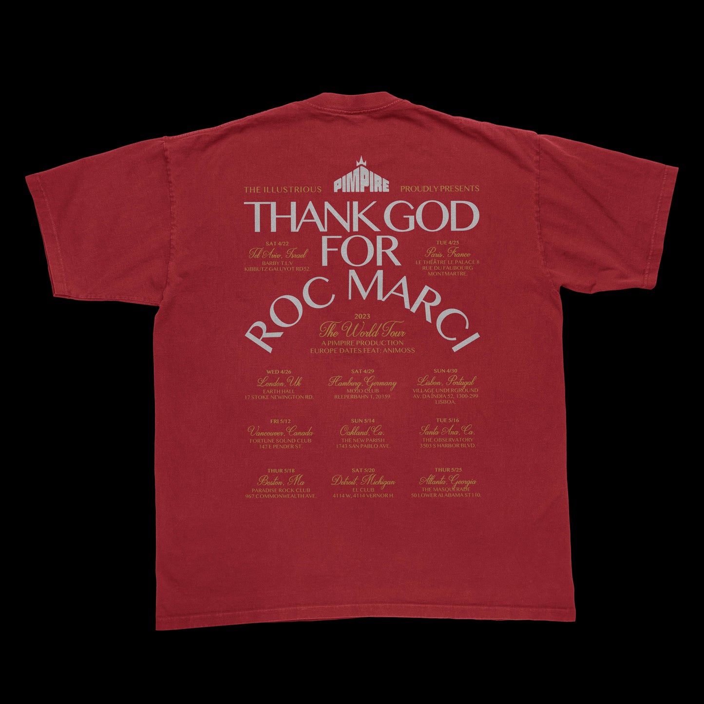 Thank God For Roc Marci Tour (Red T-Shirt)