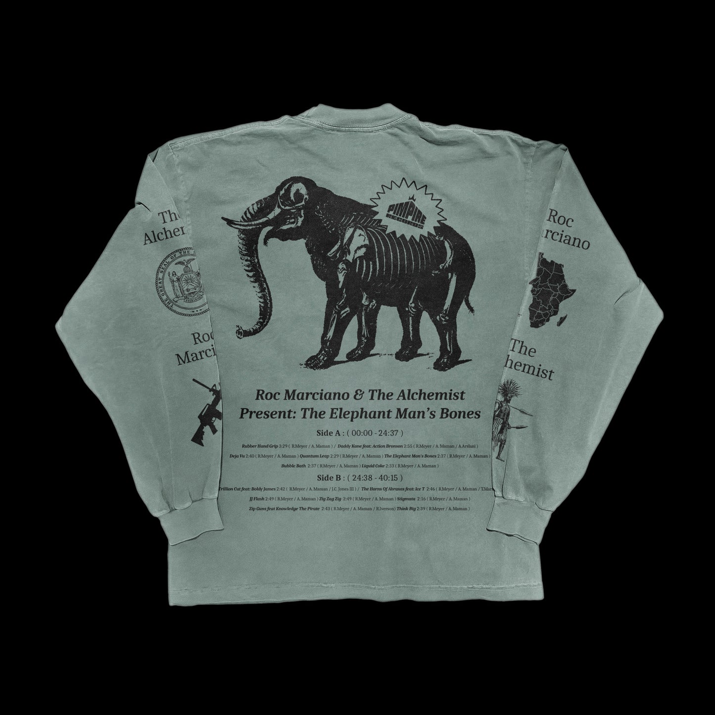 Presenting... The Elephant Man's Bones (Green Longsleeve Shirt)