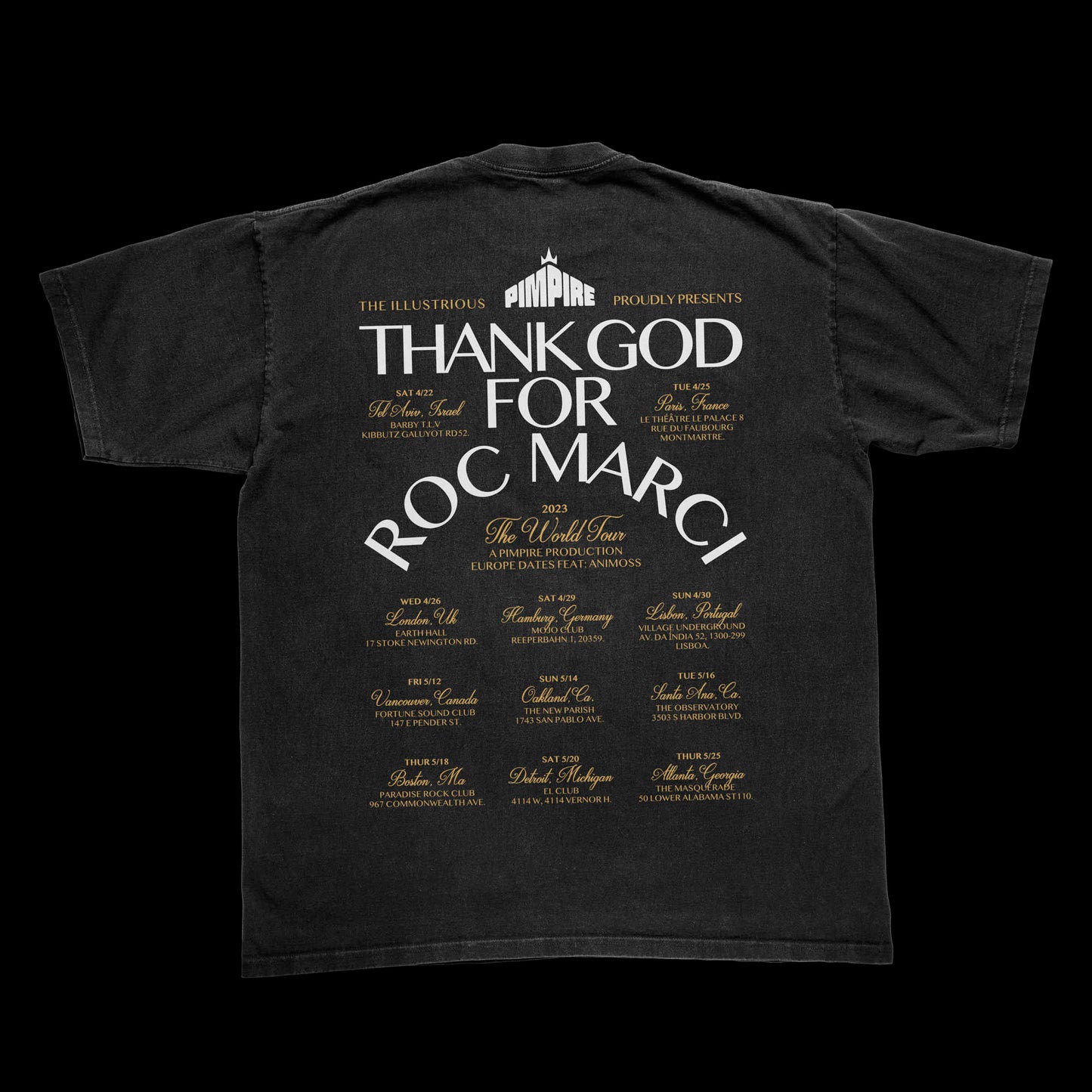Thank God For Roc Marci Tour (Black T-Shirt)